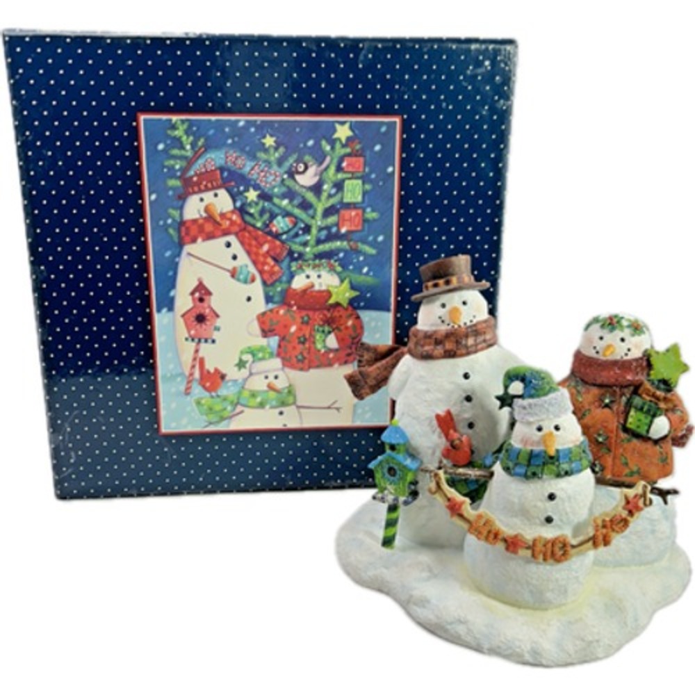 Lang & Wise TRIO Snowman Figurine by Viv Eisner 1999 1st Edition‎ VIV#2 Box Rare